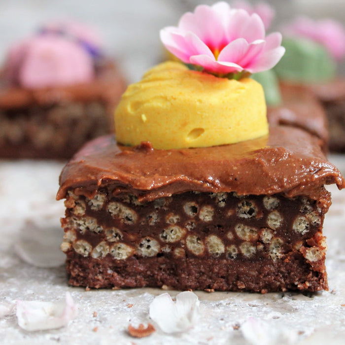 Triple Chocolate Rice Crispy Brownies