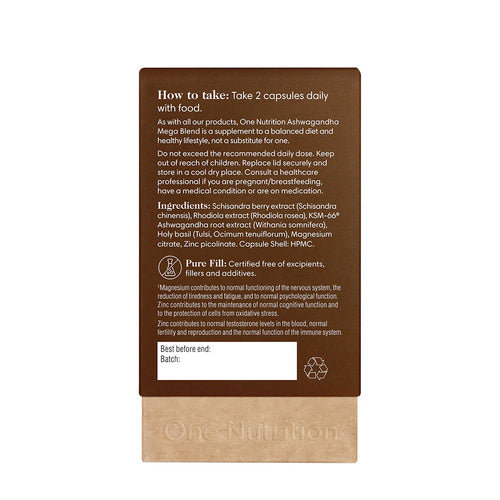 One Nutrition  Ashwagandha Mega - NEW (6+1, Mix & Match, Add 6 to your basket)