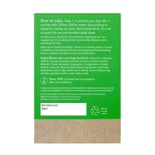 One Nutrition® Hydrate & Go - 15 Sachets (6+1, Mix & Match, Add 6 to your basket)