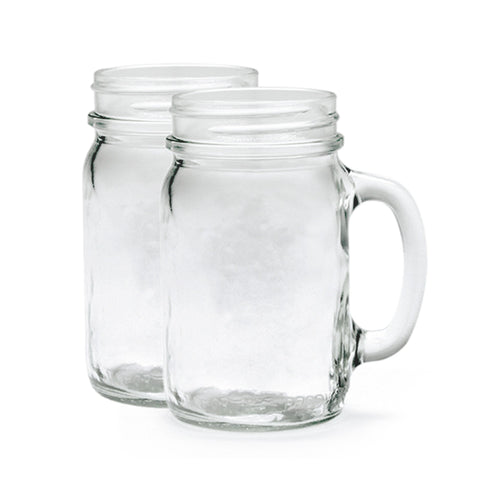 Glass Mason Drinking Cup - 500ml with Lid