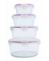 Tribest GlasLife 4pc. Round Storage Containers