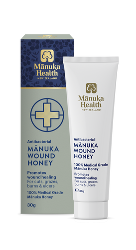 Manuka Health Antibacterial 100% Medical Grade Manuka Wound Honey 30g