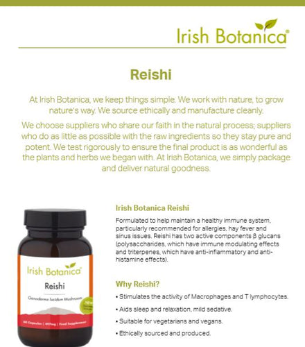 Irish Botanica Reishi  Mushrooms R2R